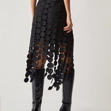 Laser Cut Multi Circle Double Layered Skirt 2