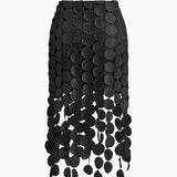 Laser Cut Multi Circle Double Layered Skirt 4
