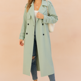 Lena Black Trench Coat Women – Chic Double-Breasted Design for Everyday Elegance 2