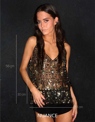 Lena | Glitter top with pearls 4