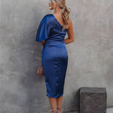 Liliana - Elegant one-shoulder cocktail dress 1