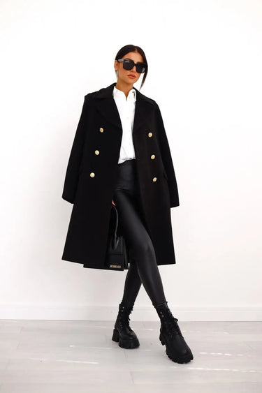 Liva | Double-breasted wool coat for women 0