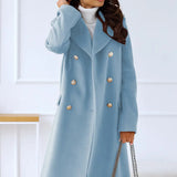 Liva | Double-breasted wool coat for women 10