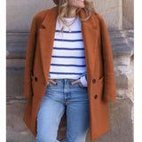 Luxe Wool Blend Coat – Double Breasted Warm Winter Outerwear 3