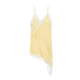 MUJER Lace Slip Mini Dress Women Satin Backless Summer Dress Woman Asymmetric Party Women's Dress Sexy Beach Dresses for Women 8
