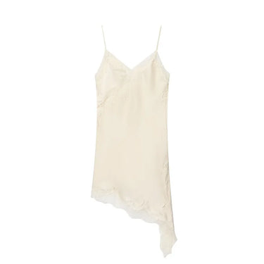 MUJER Lace Slip Mini Dress Women Satin Backless Summer Dress Woman Asymmetric Party Women's Dress Sexy Beach Dresses for Women 9