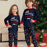 New Merry Christmas Print Mom Daughter Dad Son Matching Pajamas Set 2 Pieces Suit Soft Loose Loungewear Xmas Family Look Pyjamas 2