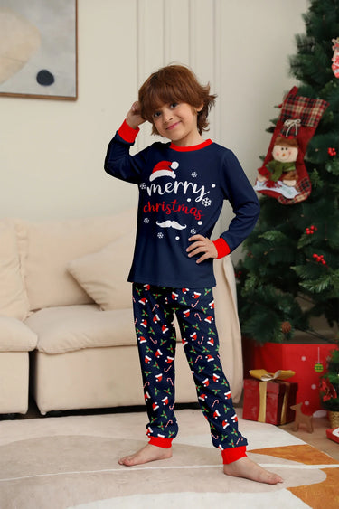 New Merry Christmas Print Mom Daughter Dad Son Matching Pajamas Set 2 Pieces Suit Soft Loose Loungewear Xmas Family Look Pyjamas 3