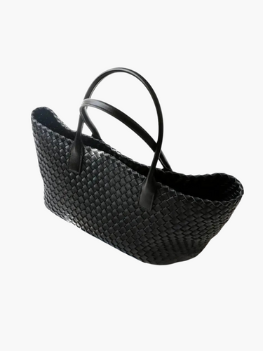 Olyndra | Tan Woven Leather Tote Bag – Effortless & Stylish 5