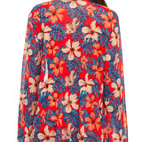 Orange Floral Blouse and Bikini Set for Beachwear 3