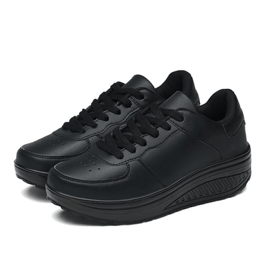 Orthopedic Women's Black Leather Sneakers 0