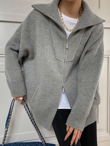 Oversized Open Collar Cardigan 0