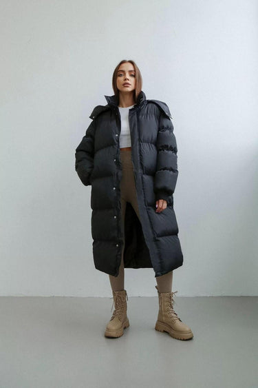 Oversized Quilted Puffer Trench Coat For Women 1