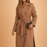 Patricia | Tailored Belted Longline City Coat 1