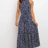 Polka Dot Halter Midi Sundress 0