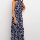 Polka Dot Halter Midi Sundress 2