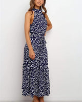 Polka Dot Halter Midi Sundress 2