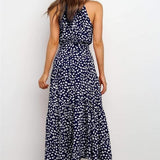 Polka Dot Halter Midi Sundress 3