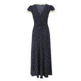 Polka Dot Midi Dress for Women – Lightweight Summer Dress with V-Neck and Short Sleeves, Casual Wear 3