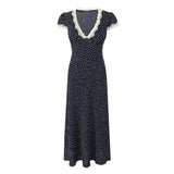 Polka Dot Midi Dress for Women – Lightweight Summer Dress with V-Neck and Short Sleeves, Casual Wear 4