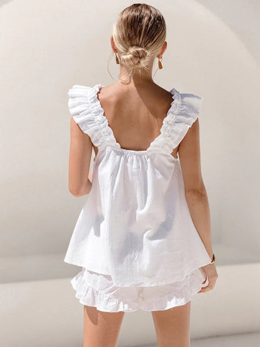 Pure Cotton Ruffle Shorts Set 4