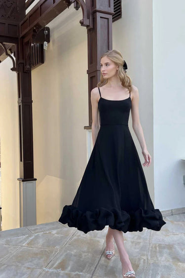 REINA MIDI DRESS - BLACK 3