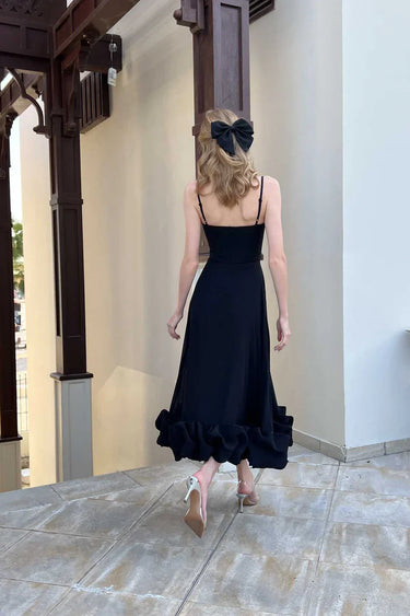 REINA MIDI DRESS - BLACK 4