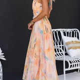 Sandra | Elegant Watercolour Maxi Dress for Summer 4