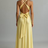 Satin Halter Maxi Gown 1