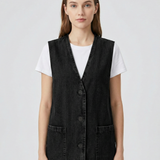 Sleeveless Denim Vest Jacket 0
