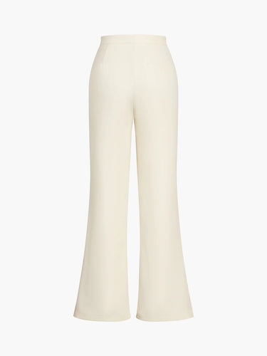 Solid Tube Top With Wide Leg Pants Set 7