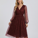 Sophia V-Neck Cocktail Dress – Elegant Slim Fit for Special Occasions 2