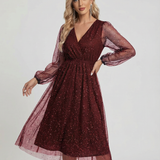 Sophia V-Neck Cocktail Dress – Elegant Slim Fit for Special Occasions 3