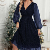 Sophia V-Neck Cocktail Dress – Elegant Slim Fit for Special Occasions 7