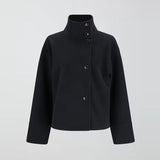 Stand Collar Women Winter Woolen Coats 2025 Autumn Single Breasted Loose Female Long Sleeve Jacket Office Lady Street Short Coat 11