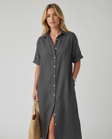 Summer Breeze Shirt Dress – Relaxed Cotton-Linen Comfort 1