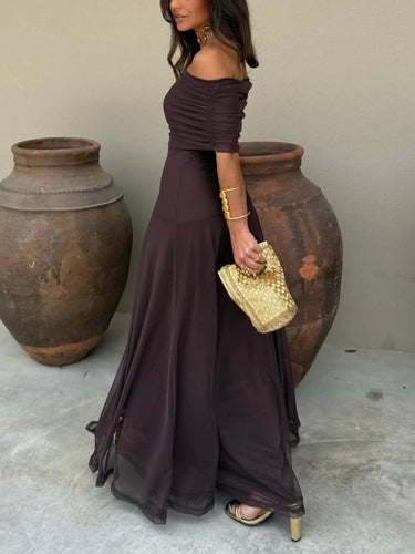 Toledo One Shoulder Mesh Maxi Dress 1