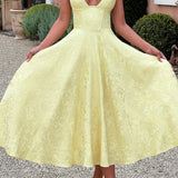 Triana Midi Dress - Lemon 1