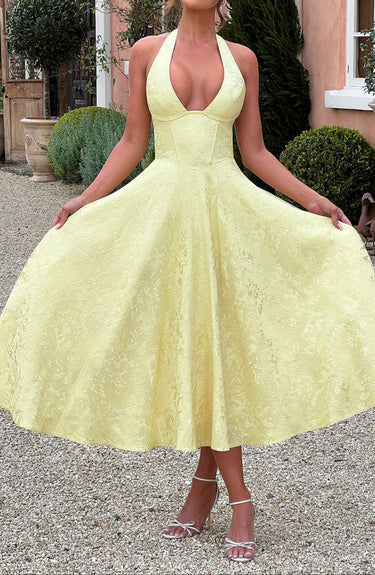 Triana Midi Dress - Lemon 1