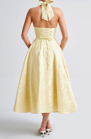 Triana Midi Dress - Lemon 3