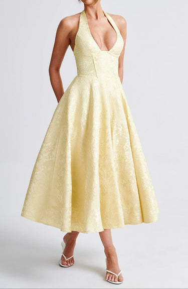 Triana Midi Dress - Lemon 4