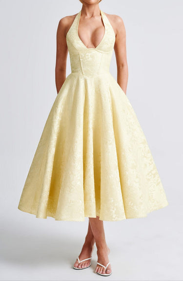 Triana Midi Dress - Lemon 7