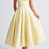 Triana Midi Dress - Lemon 8