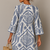 V-Neck Boho Midi Dress 1