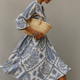 V-Neck Boho Midi Dress 2