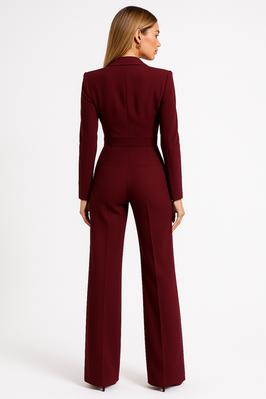 V-Neck Wide-Leg Jumpsuit 2