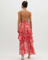 Veda - Strappy Back Ruffle Midi Dress 1