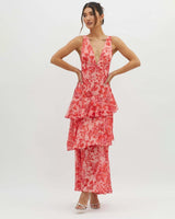 Veda - Strappy Back Ruffle Midi Dress 2