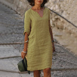 Vintage Mini Dress – Flattering V-Neck Summer Essential 9