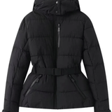 Waterproof Insulated Puffer Ski Jacket With Belt 1